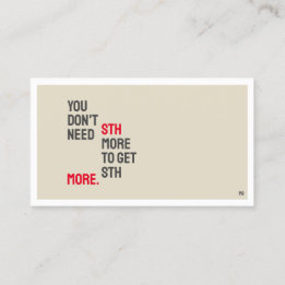 MINIMALISTISCHE Visitenkarte