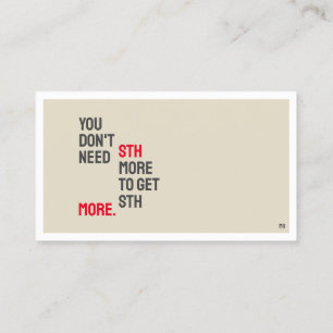 MINIMALISTISCHE Visitenkarte