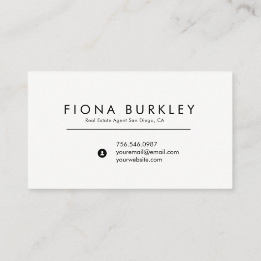 Minimalistische Visitenkarte (Rückseite)