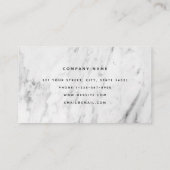 Minimalistische Visitenkarte aus modernem weißem M (Rückseite)