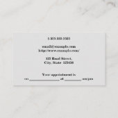 Minimalistische Visitenkarte des Arztes Terminkarte (Rückseite)