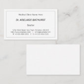 Minimalistische Visitenkarte des Facharztes für Ge (Vorne/Hinten)