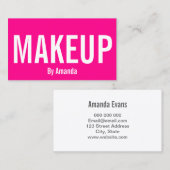 Minimalistische Visitenkarte des Schminkkünstlers (Vorne/Hinten)