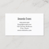 Minimalistische Visitenkarte des Schminkkünstlers (Rückseite)