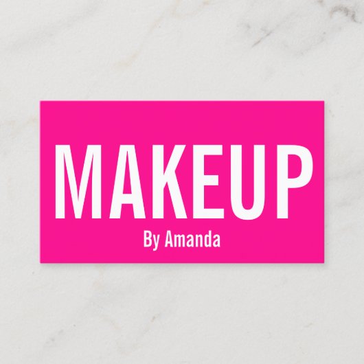 Minimalistische Visitenkarte des Schminkkünstlers (Vorderseite)