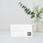 Minimalistische Visitenkarte | Design mit QR-Code (Stehend Vorderseite)
