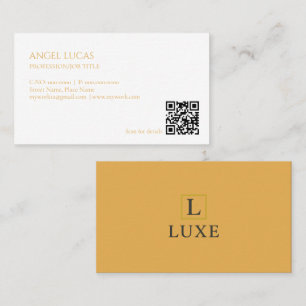 Minimalistische Visitenkarte Design mit QR-Code