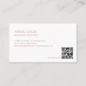 Minimalistische Visitenkarte | Eleganter QR-Code (Vorderseite)