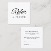 Minimalistische Visitenkarte Empfehlungskarte (Vorne/Hinten)