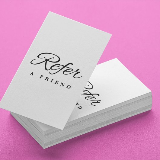 Minimalistische Visitenkarte Empfehlungskarte