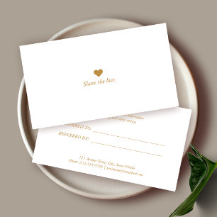 Minimalistische Visitenkarte Empfehlungskarte