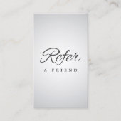 Minimalistische Visitenkarte Empfehlungskarte (Vorderseite)