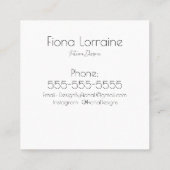 Minimalistische Visitenkarte, florale Visitenkarte (Rückseite)