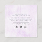 Minimalistische Visitenkarte für den Wasserfarbpla (Rückseite)