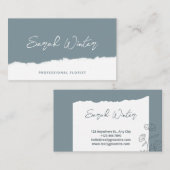 Minimalistische Visitenkarte für geripptes Papier (Vorne/Hinten)