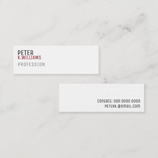 Minimalistische Visitenkarte für jeden Beruf (Vorne/Hinten)
