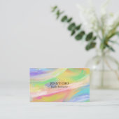 Minimalistische Visitenkarte für Regenbogenfarben (Stehend Vorderseite)