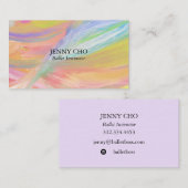 Minimalistische Visitenkarte für Regenbogenfarben (Vorne/Hinten)