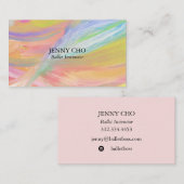 Minimalistische Visitenkarte für Regenbogenfarben (Vorne/Hinten)