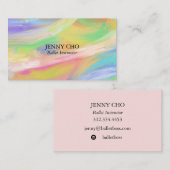 Minimalistische Visitenkarte für Regenbogenfarben (Vorne/Hinten)