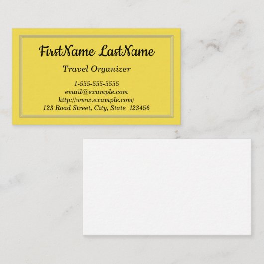 Minimalistische Visitenkarte für Reisebüros (Vorne/Hinten)