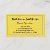 Minimalistische Visitenkarte für Reisebüros (Vorderseite)