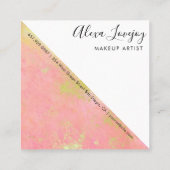 Minimalistische Visitenkarte für Rosa und Gold (Rückseite)