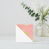 Minimalistische Visitenkarte für Rosa und Gold (Stehend Vorderseite)
