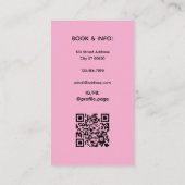 Minimalistische Visitenkarte für Schwarz/Rosa (Rückseite)