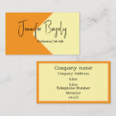 Minimalistische Visitenkarte für Senfgelb und Crem (Vorne/Hinten)