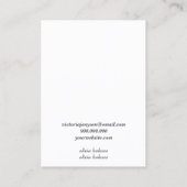 Minimalistische Visitenkarte für Weißdiamanten (Rückseite)