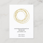 Minimalistische Visitenkarte für Weißschmuck (Rückseite)