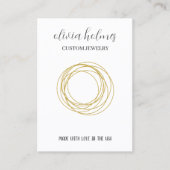 Minimalistische Visitenkarte für Weißschmuck (Vorderseite)