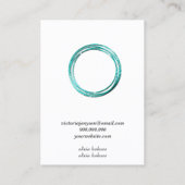 Minimalistische Visitenkarte für Weißschmuck (Rückseite)