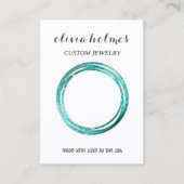 Minimalistische Visitenkarte für Weißschmuck (Vorderseite)