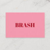 Minimalistische Visitenkarte in Rosa (Vorderseite)