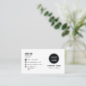 Minimalistische Visitenkarte mit benutzerdefiniert (Stehend Vorderseite)