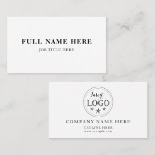 Minimalistische Visitenkarte mit Name, Titel und L