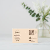 Minimalistische Visitenkarte mit QR-Code für Beloh (Stehend Vorderseite)