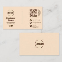 Minimalistische Visitenkarte mit QR-Code für Beloh