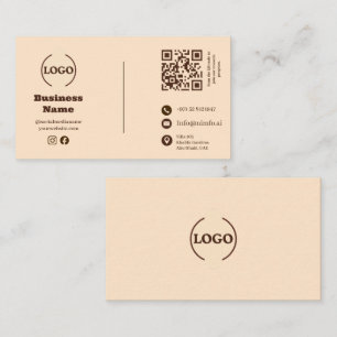 Minimalistische Visitenkarte mit QR-Code für Beloh