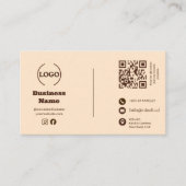 Minimalistische Visitenkarte mit QR-Code für Beloh (Vorderseite)