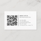 Minimalistische Visitenkarte | QR-Code (Rückseite)