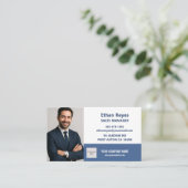 Minimalistische Visitenkarte QR-Code Social Medias (Stehend Vorderseite)