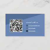 Minimalistische Visitenkarte QR-Code Social Medias (Rückseite)