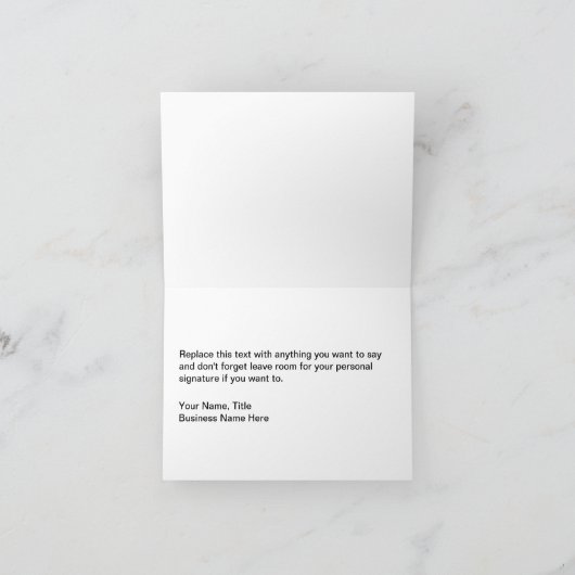 Minimalistische Visitenkarten Dankeskarte (Innenseite)