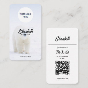 Minimalistische Visitenkarten für Polarbären - ind Visitenkarte