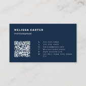 Minimalistische Visitenkarten | QR-Code und Logo | Visitenkarte (Vorderseite)