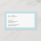 Minimalistische Visitenkarten Visitenkarte (Rückseite)