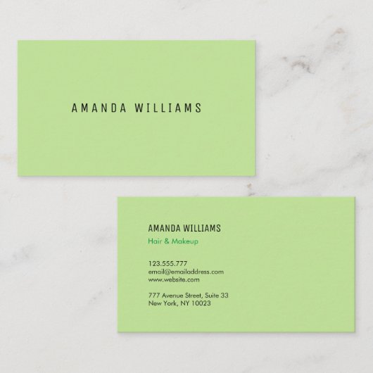 Minimalistische Visitenkarten Visitenkarte (Vorne/Hinten)